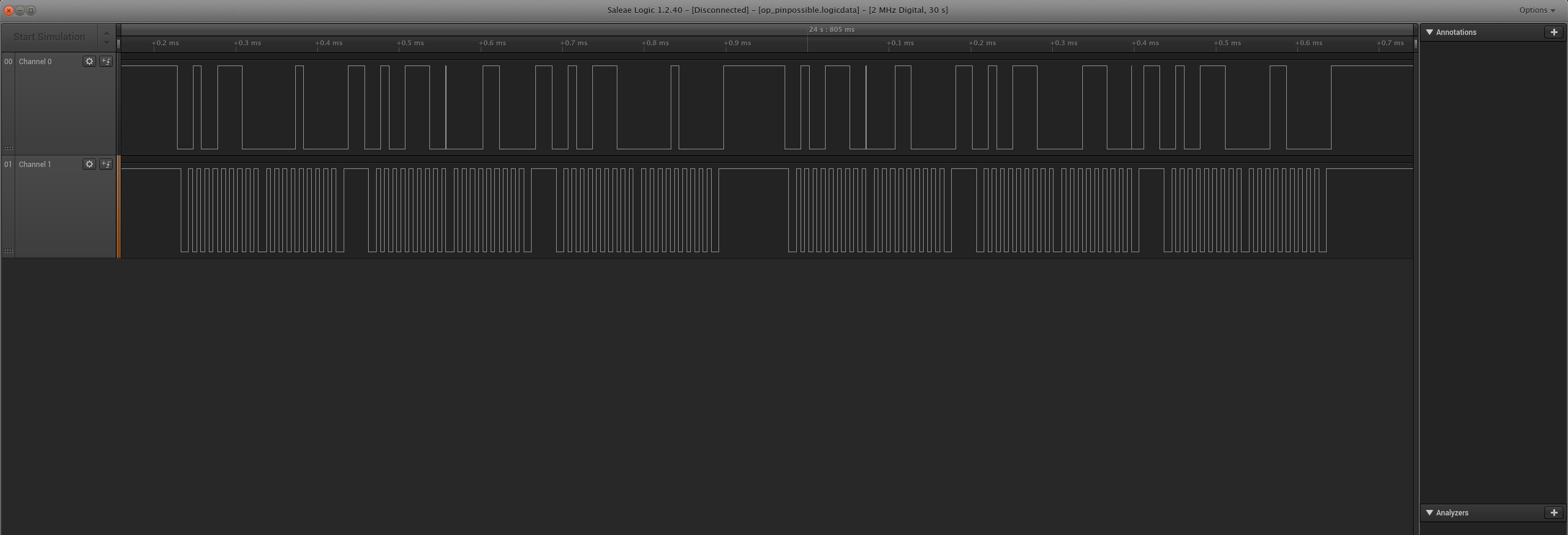 Logic 1 I2C 1