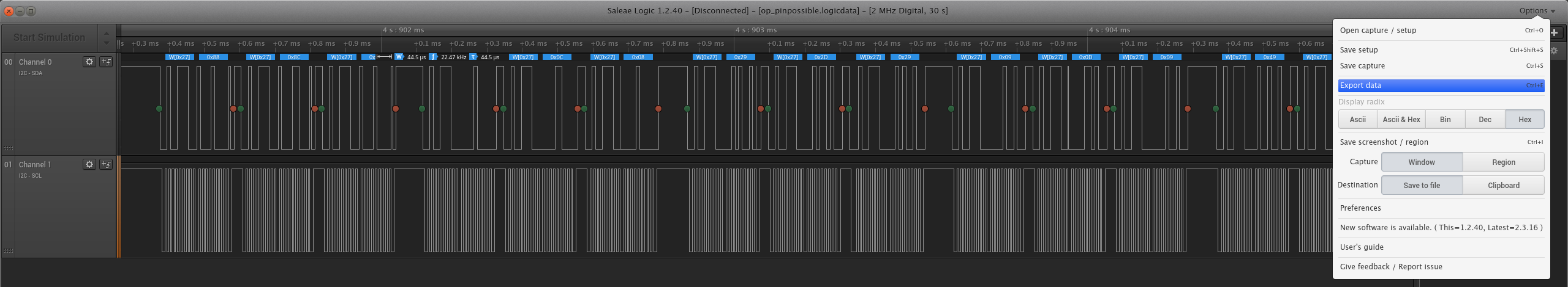 Logic 1 I2C 4